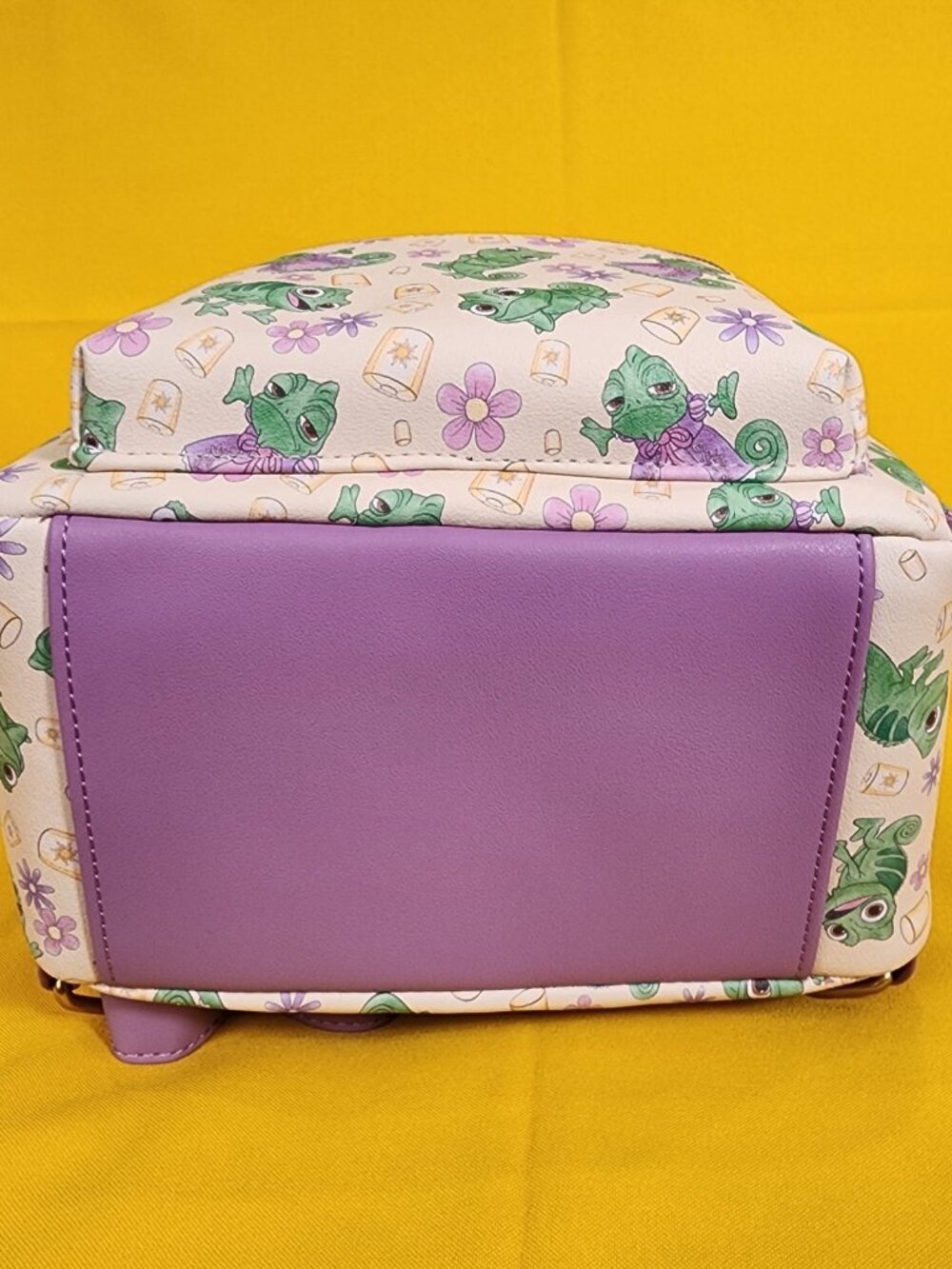 Loungefly Disney Tangled Pascal Purple Dress AOP Expressions Mini Backpack NEW - Picture 8 of 10